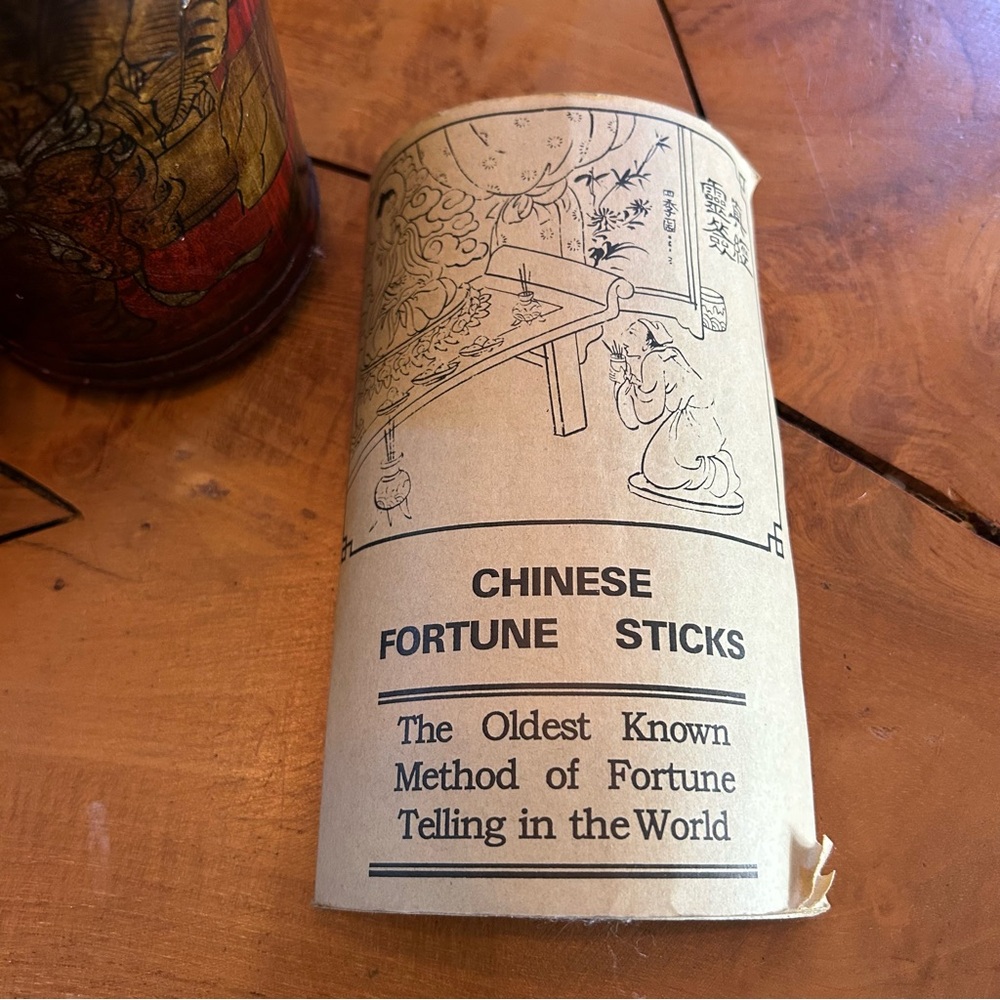 Vintage Chinese Kau Chim Chi Chi Fortune Telling Sticks in Original Red Case - Picture 6 of 8